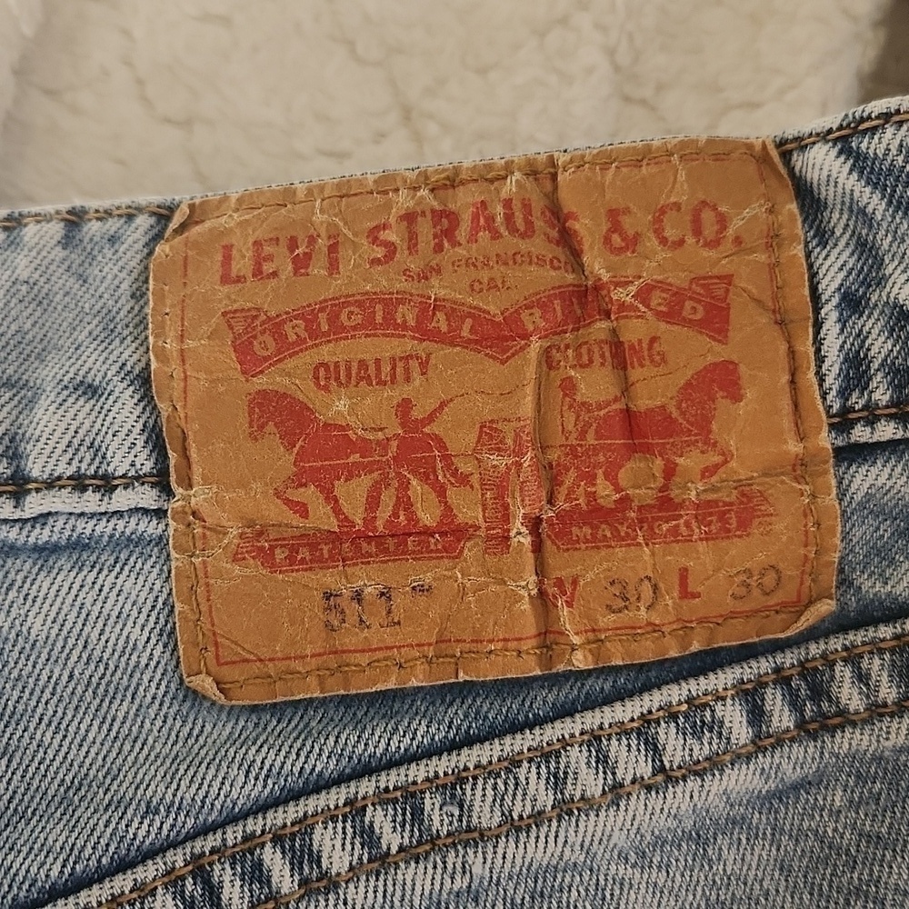 511 Slim Fit Levi’s Flex Men's Jeans 30x30 Distressed Denim Y2k Street wear - Picture 9 of 14